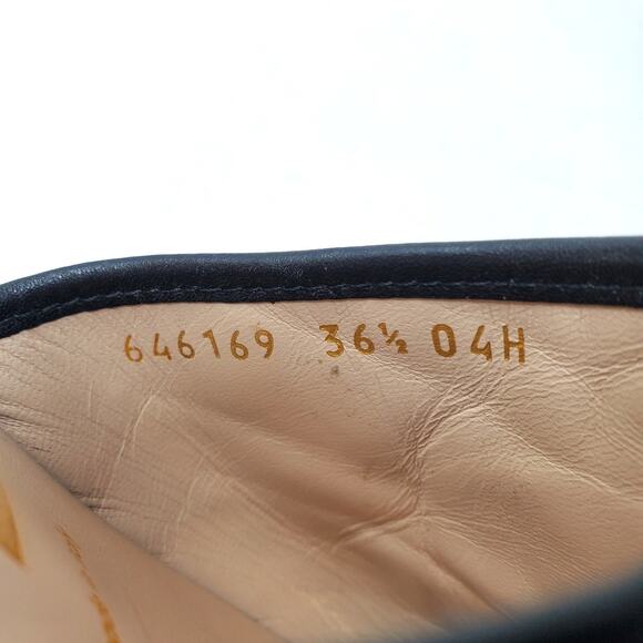 Gucci Marmont Double G Flat Sandals Quilted Black Leather 646169 Size 36.5 - Picture 9 of 10